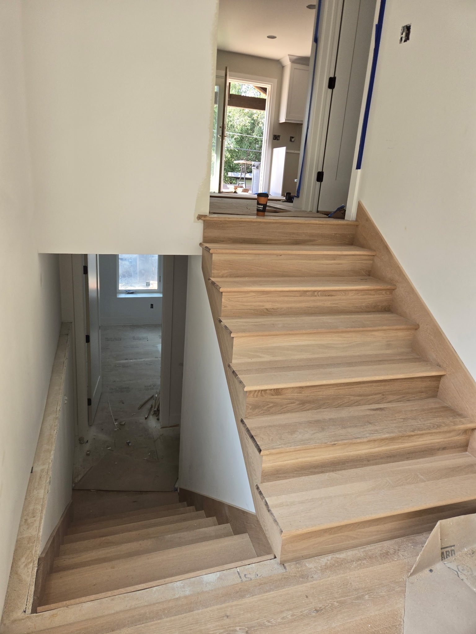 White oak staircase