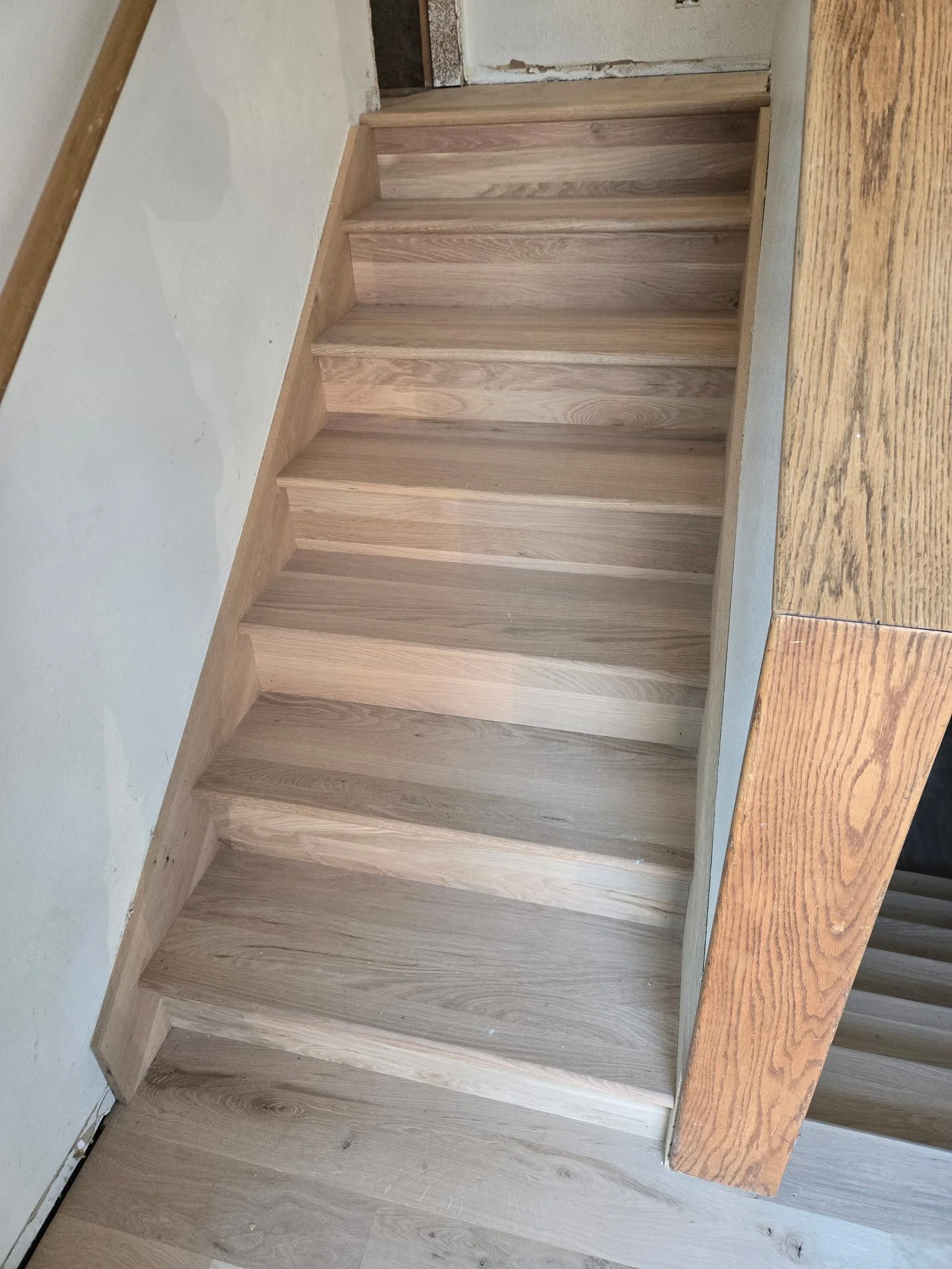 White oak staircase