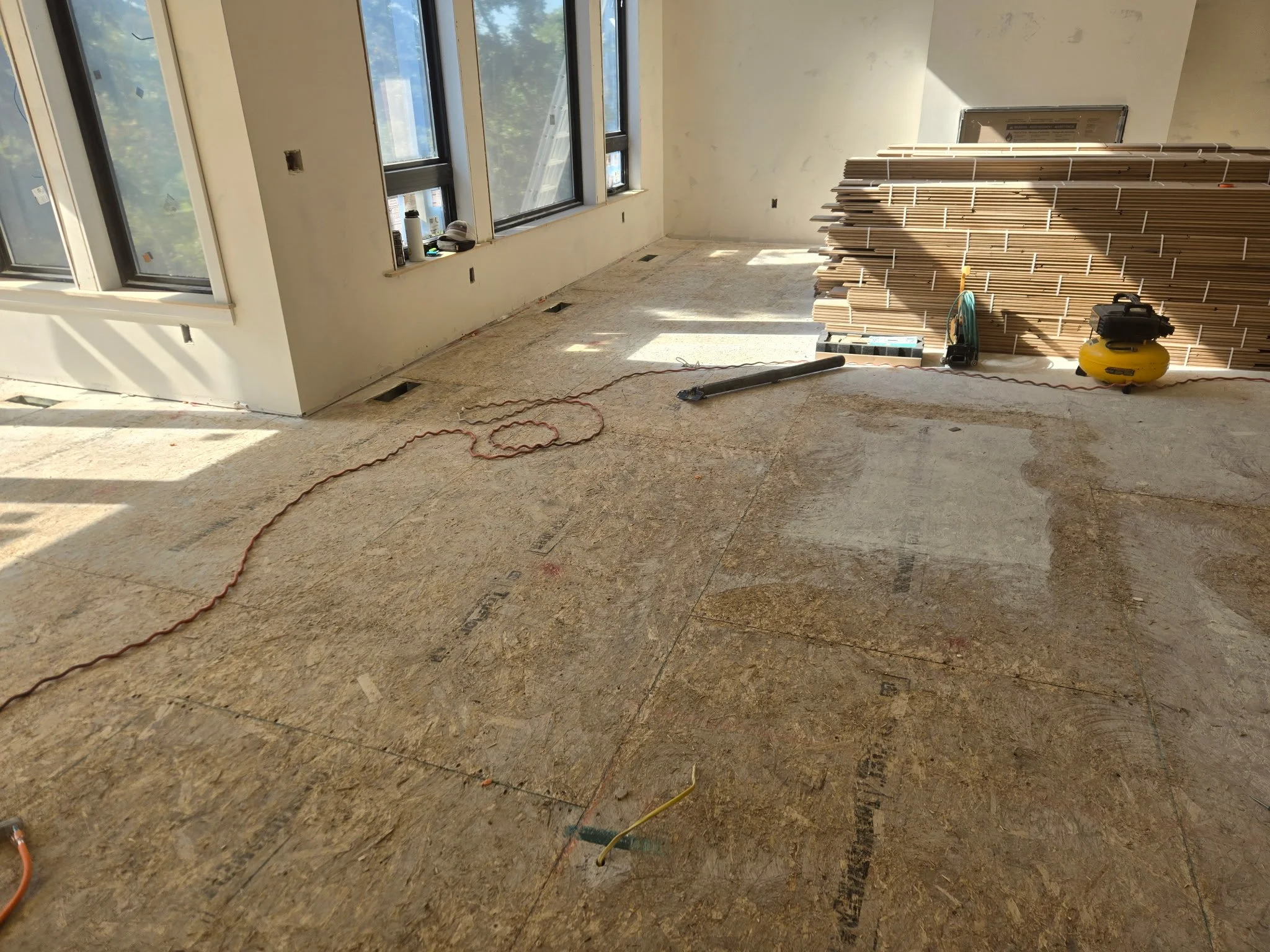 Prepping sub floor for wood installation