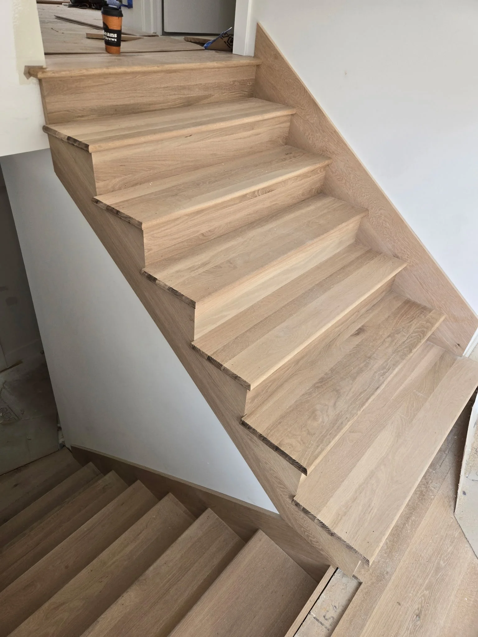 White oak staircase