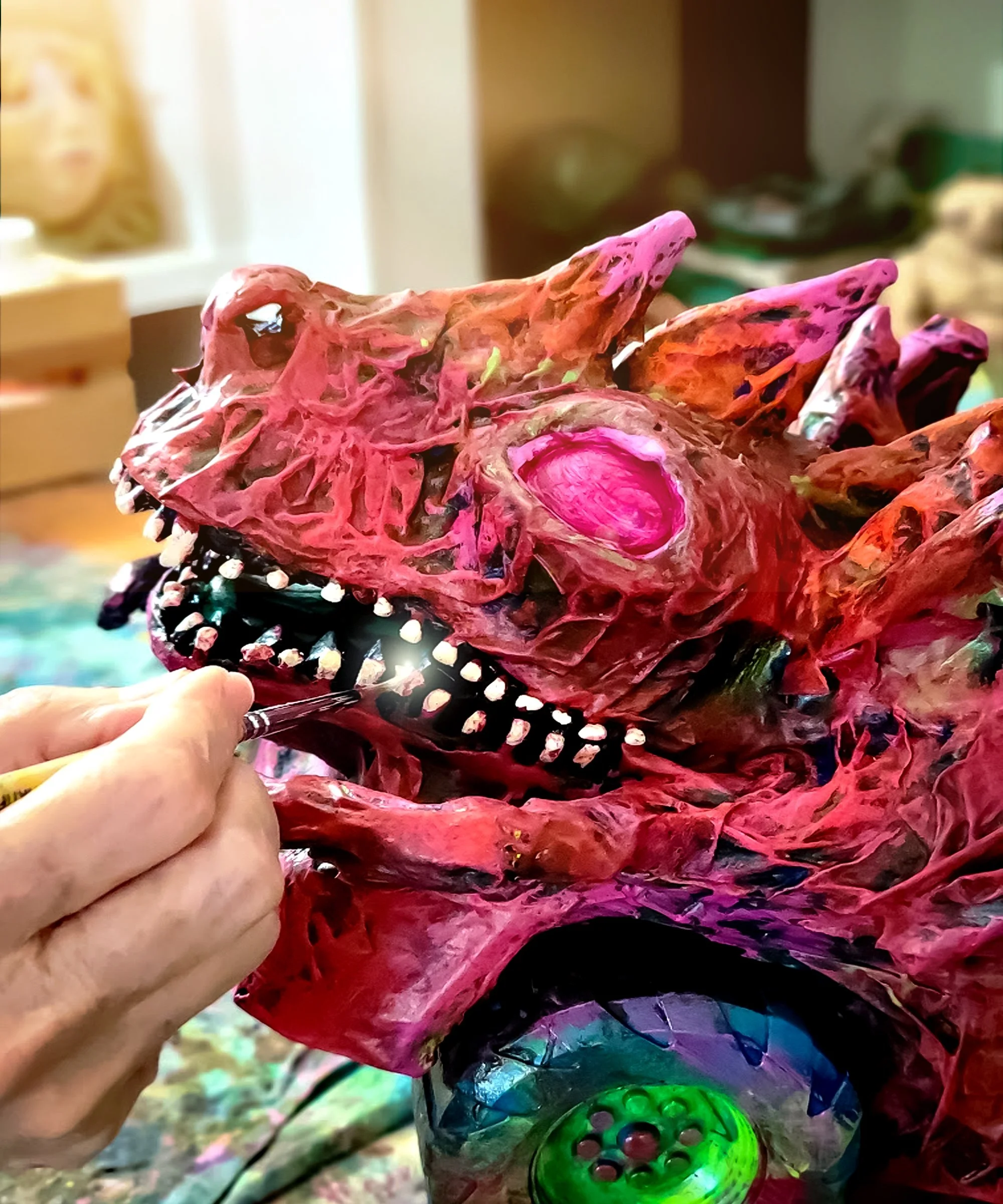 dental work on a 4-wheeling red dragon