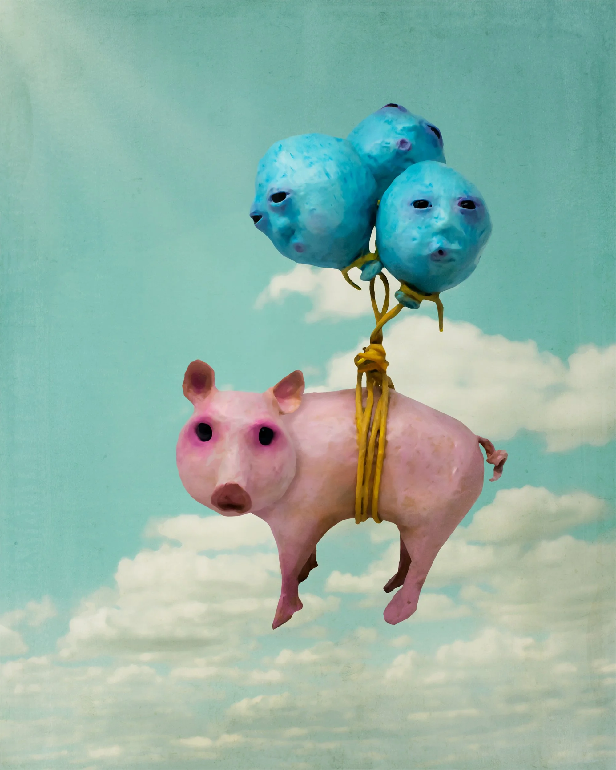 beautiful belinda and her blue balloons – art prints