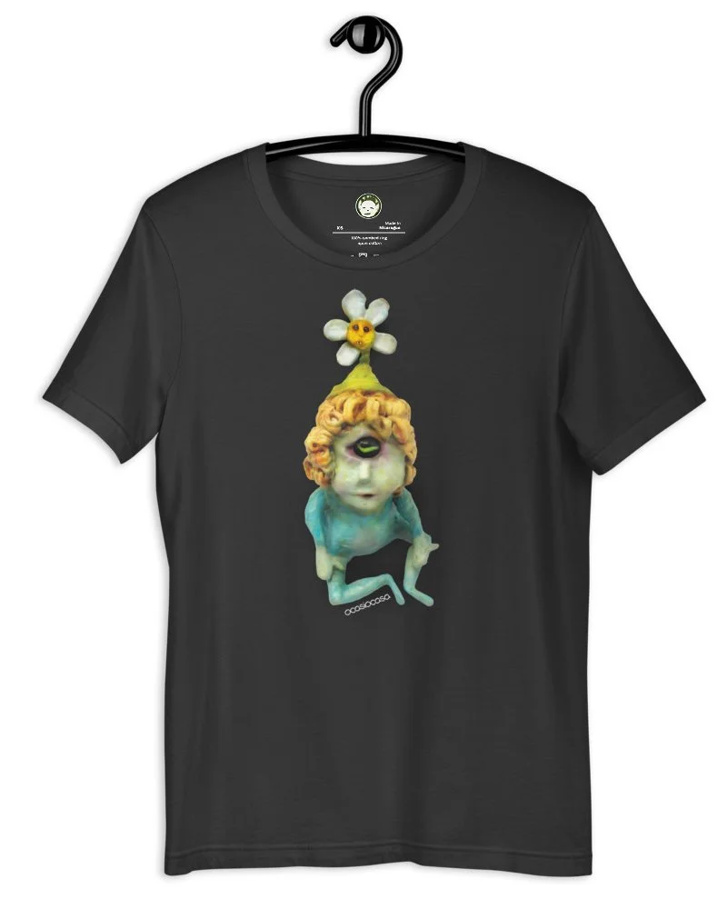 spring the one eyed flower sprout dark grey unisex tshirt (2).jpg