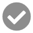 A grey checkmark inside a circle