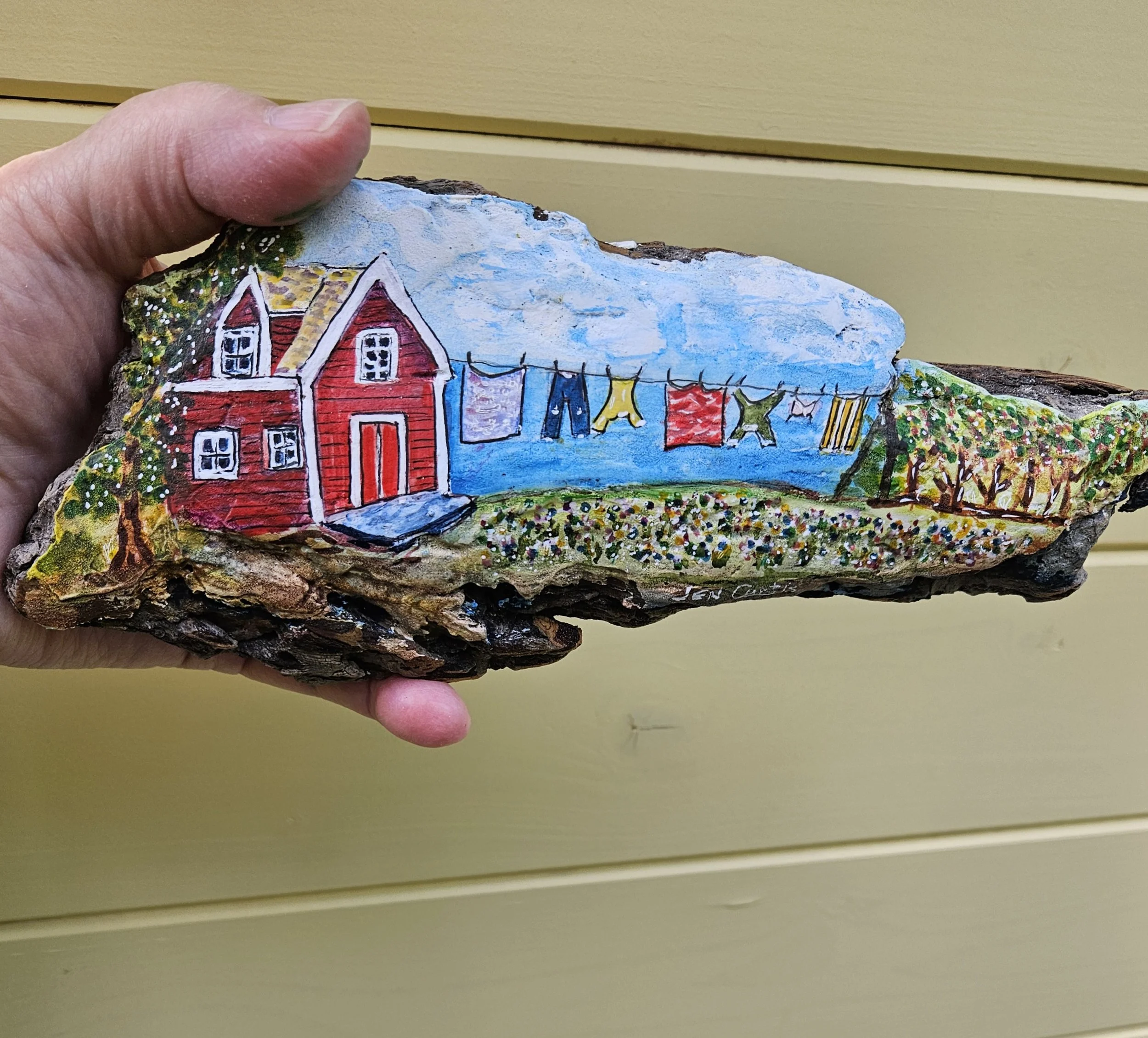 Laundry Line - driftwood art - no prints