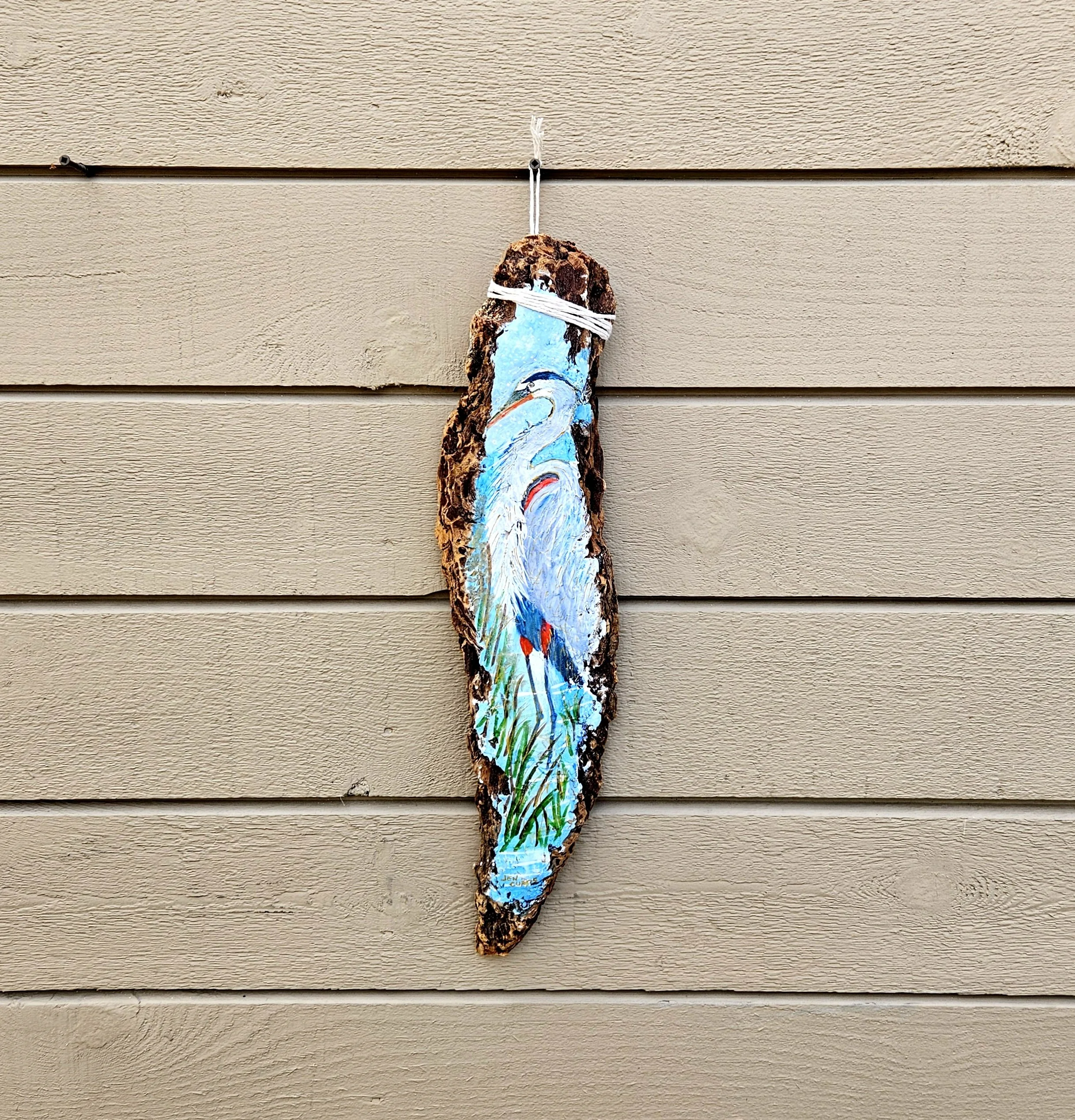Great Blue Heron-driftwood art - no prints