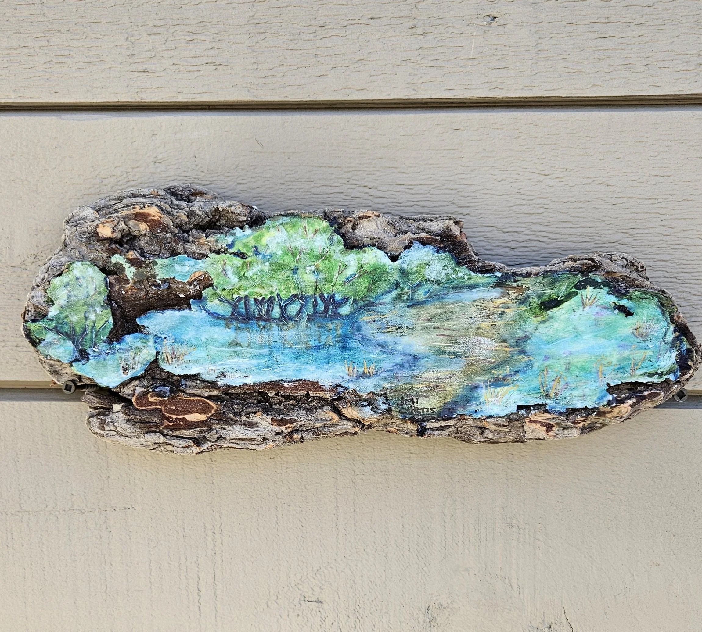 Broken Pond - driftwood art - no prints available