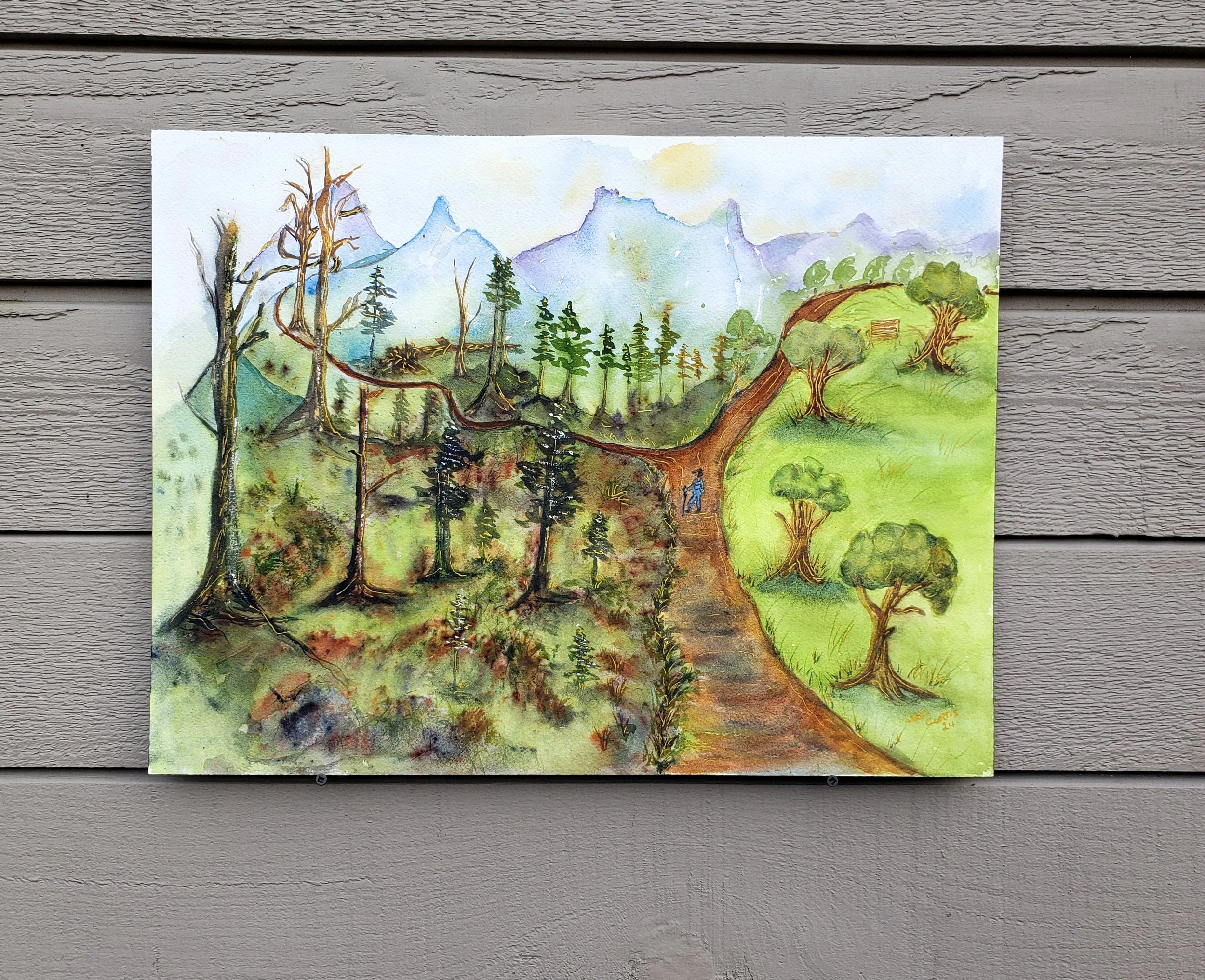 The Road Not Taken - prints and poster with poem available - cards with poem available