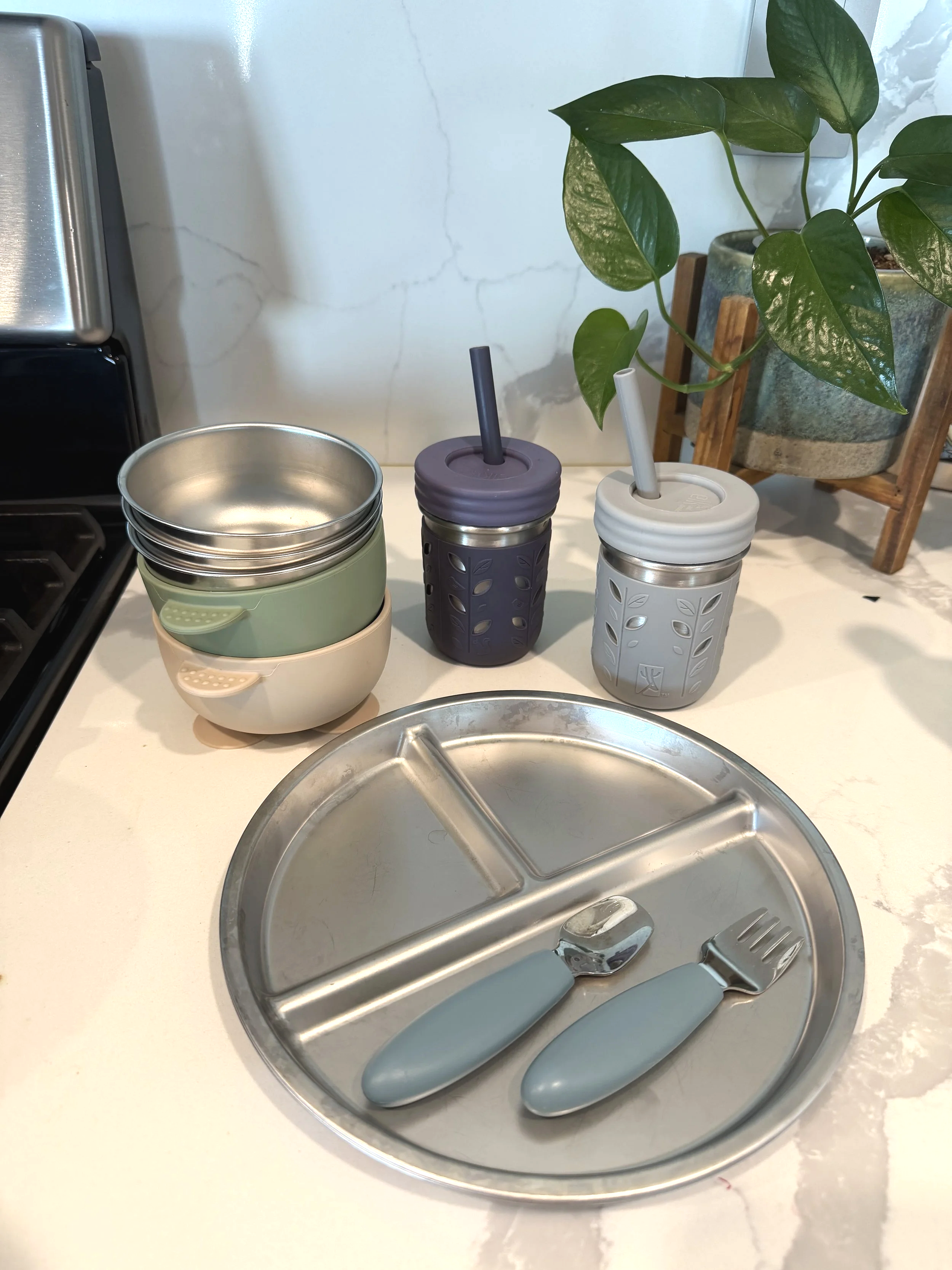 Stainless Steel Plates and Cups for Kids