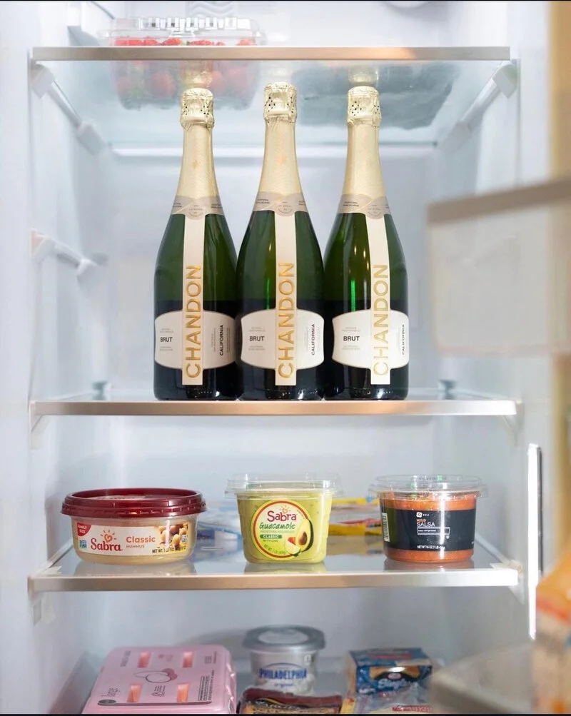 Champagne in fridge