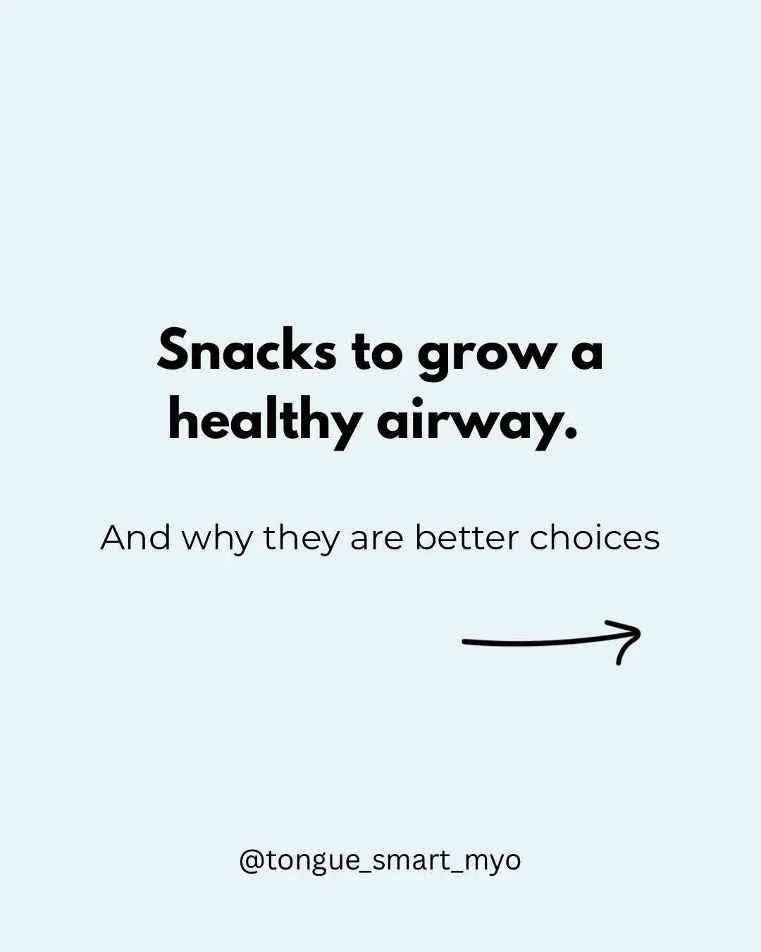 What&rsquo;s your favorite airway healthy snack? 

#myofunctionaltheray #myofunctionaltherapyutah #myofunctionaltherapyforkids #airwayhealth #growyourairway