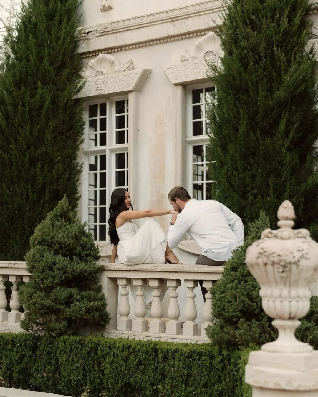 It&rsquo;s almost wedding time for these two 🤍 

I wanted to take a little trip back to Annie and Michael&rsquo;s engagement session at La Caille. It was one of those quiet, beautiful mornings before the sun had even risen, when the grounds felt lik