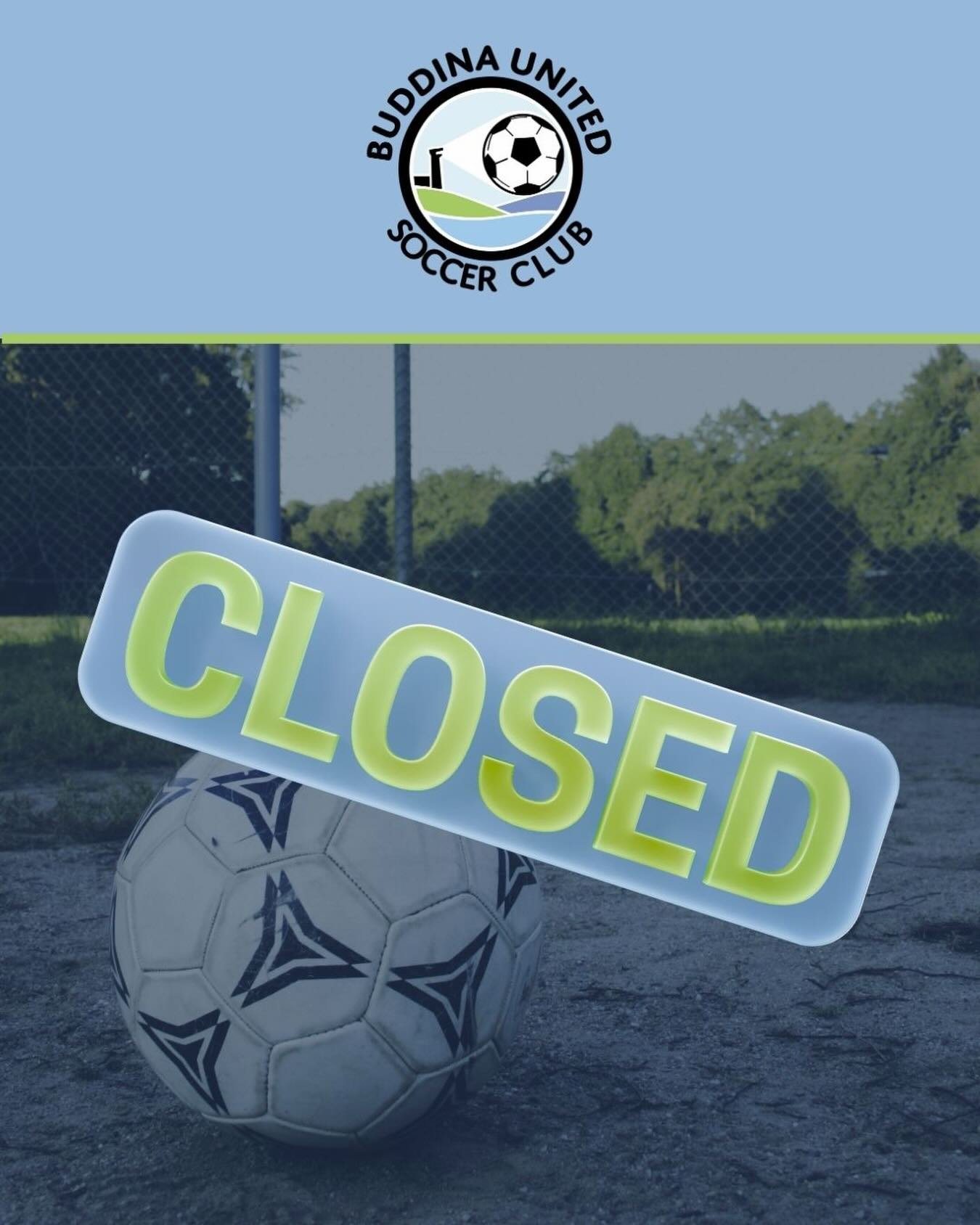 Fields are closed for a few days ☔️