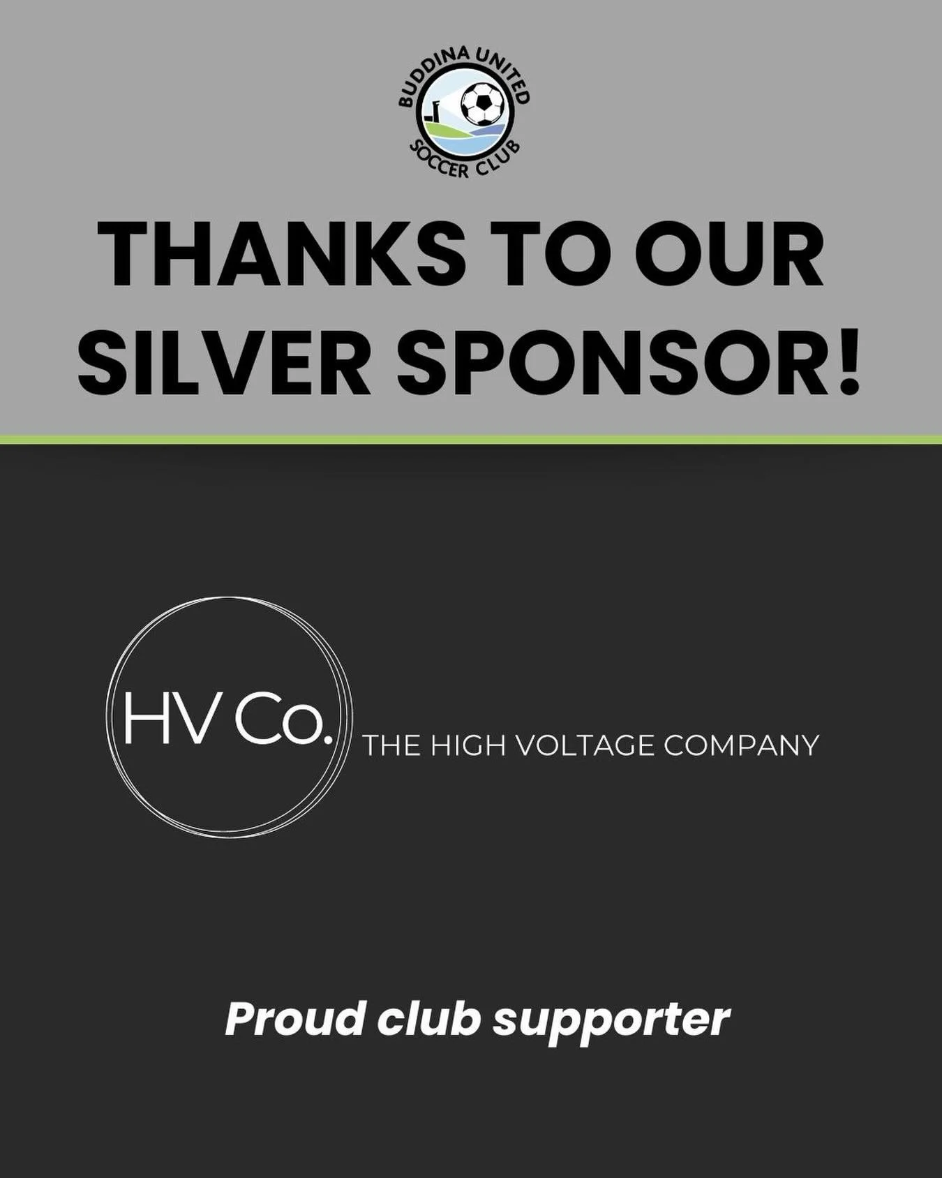✨Sponsor spotlight time is dedicated to HV Co. We are fortunate and proud to have HV Co as a Silver Sponsor of Buddina United Soccer Club.

🚀Providing valuable support that helps our club thrive. Their sponsorship contributes to essential resources 
