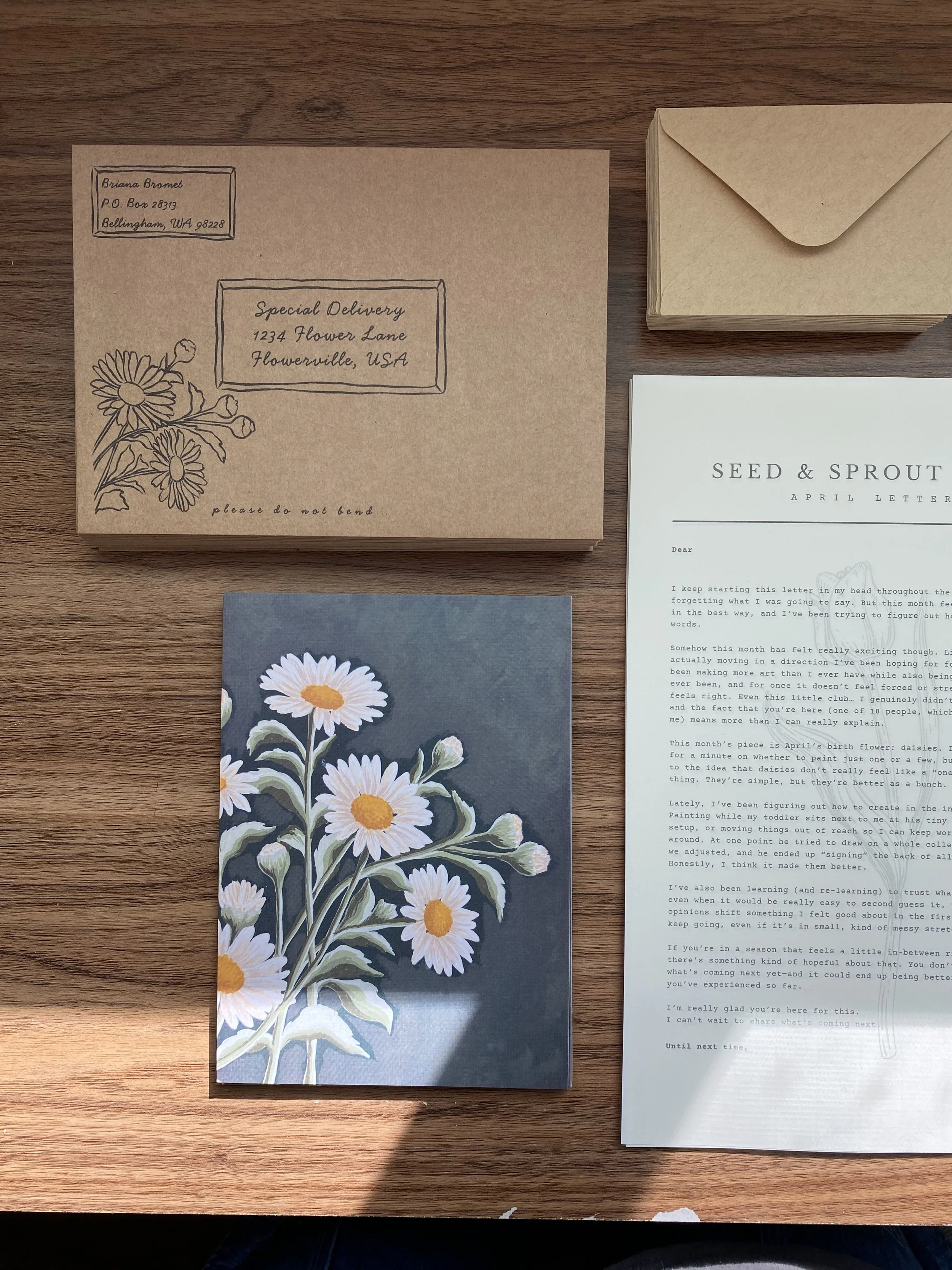 Seed & Sprout Club - Monthly Art Mail