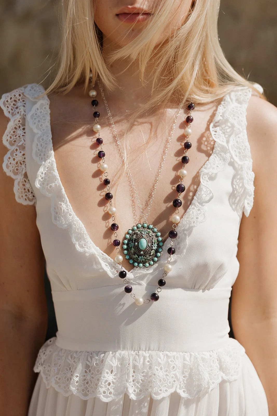 Lavender field necklace