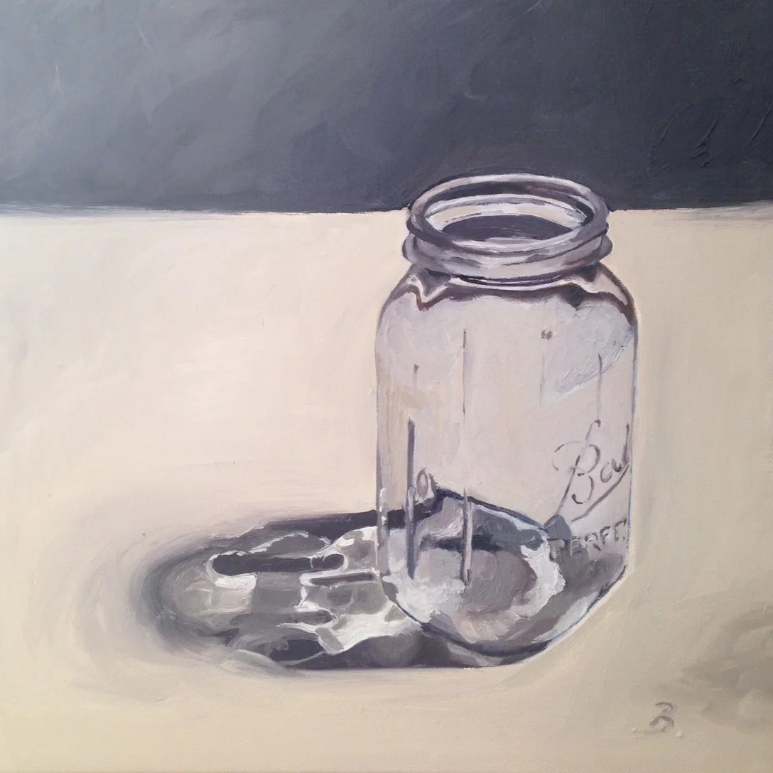 Glass Jar, 8 x 8, Oil on Canvas Panel