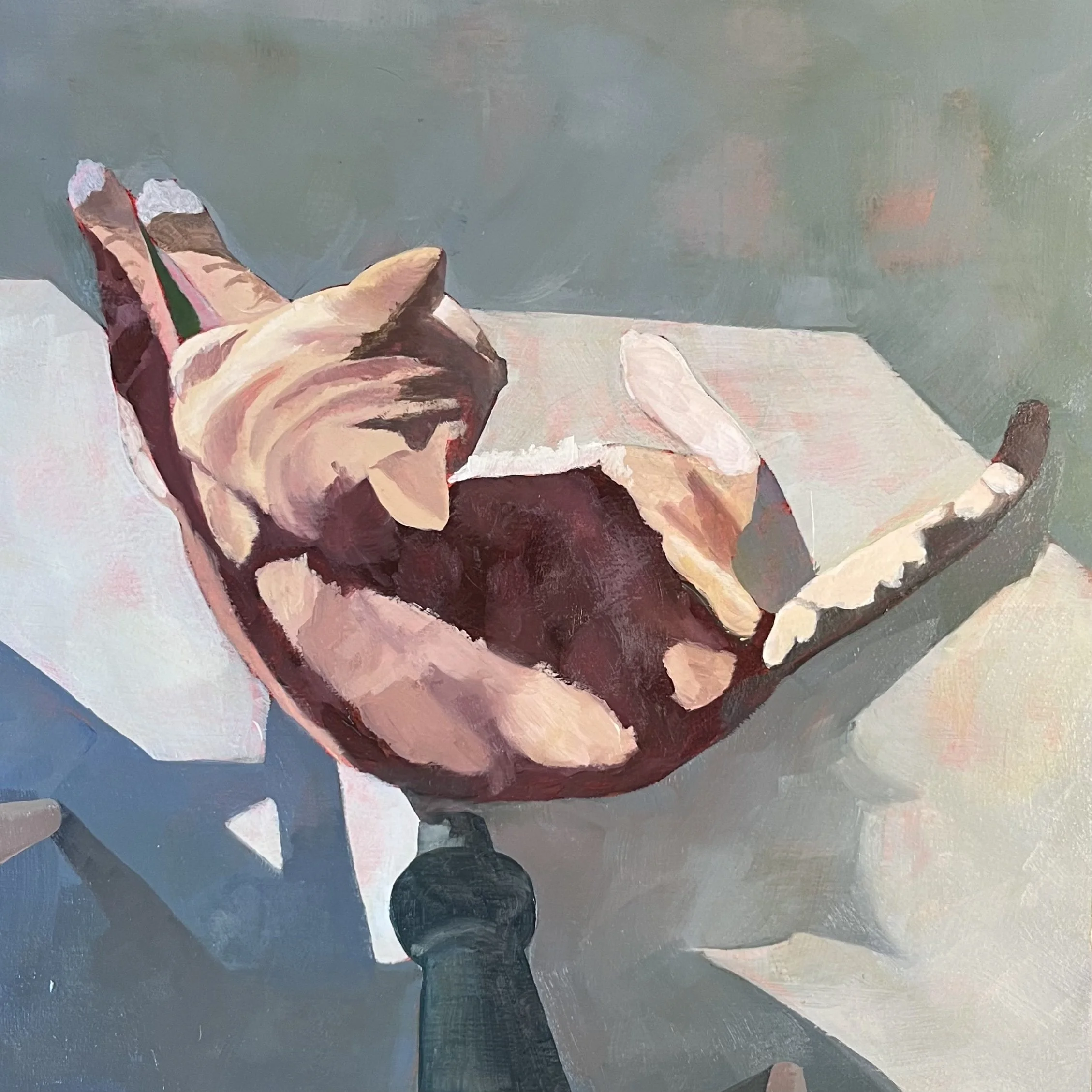 General Mau, 12 x 12, Oil on Wood Panel