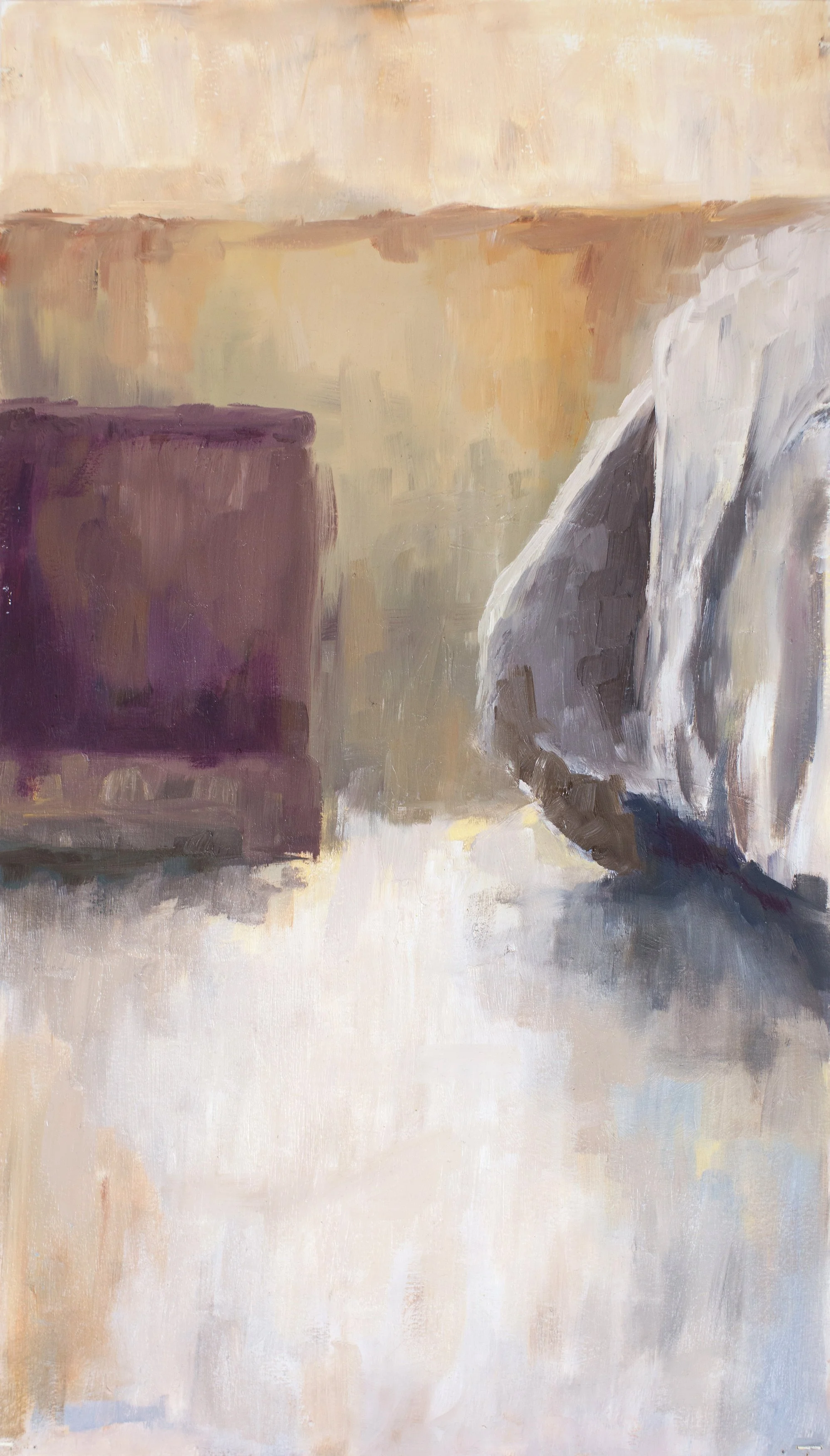 At the End, 12 x 20, Oil on Paper