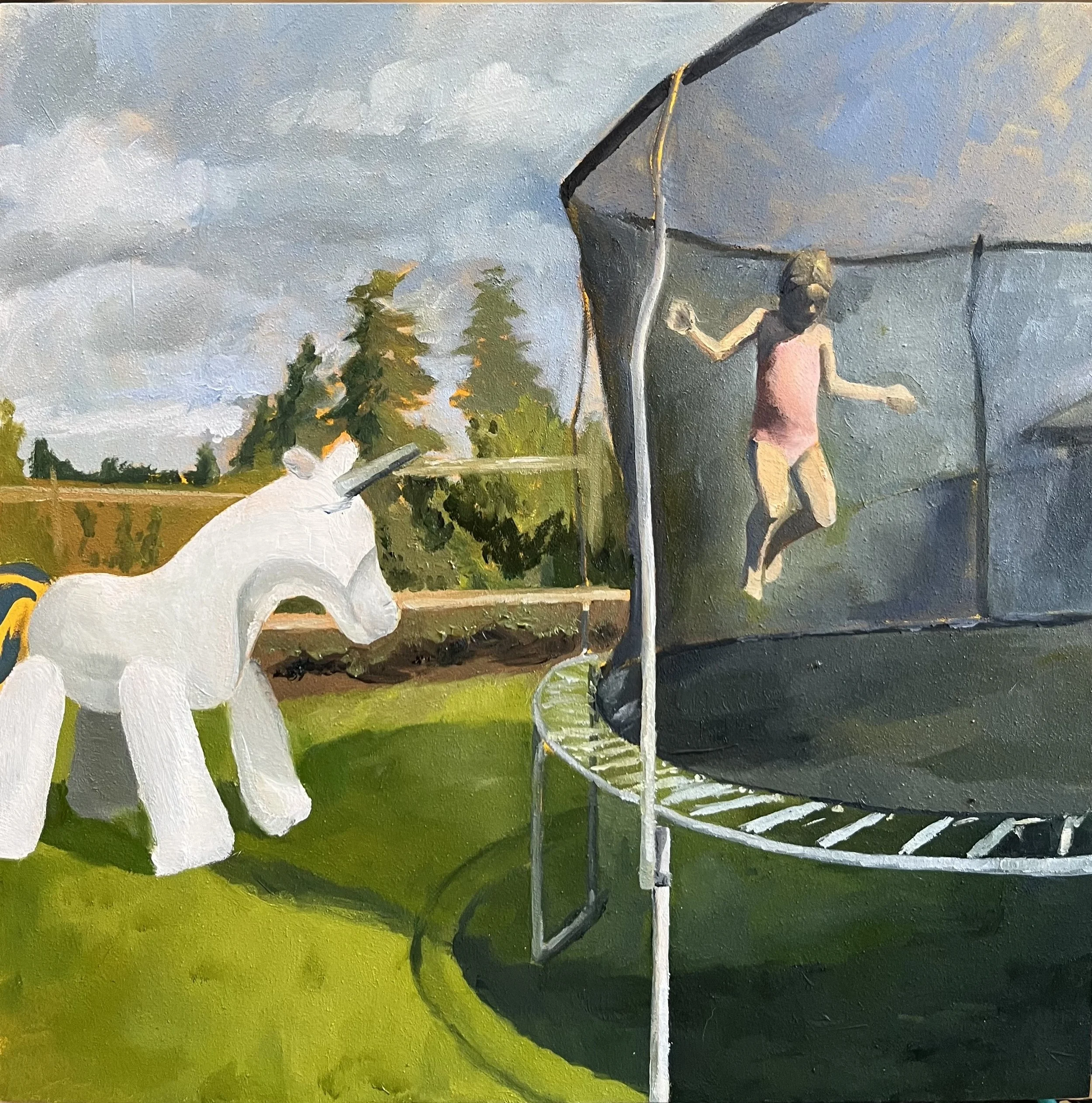 It's Not Fiction, 12 x 12, Oil on Wood Panel