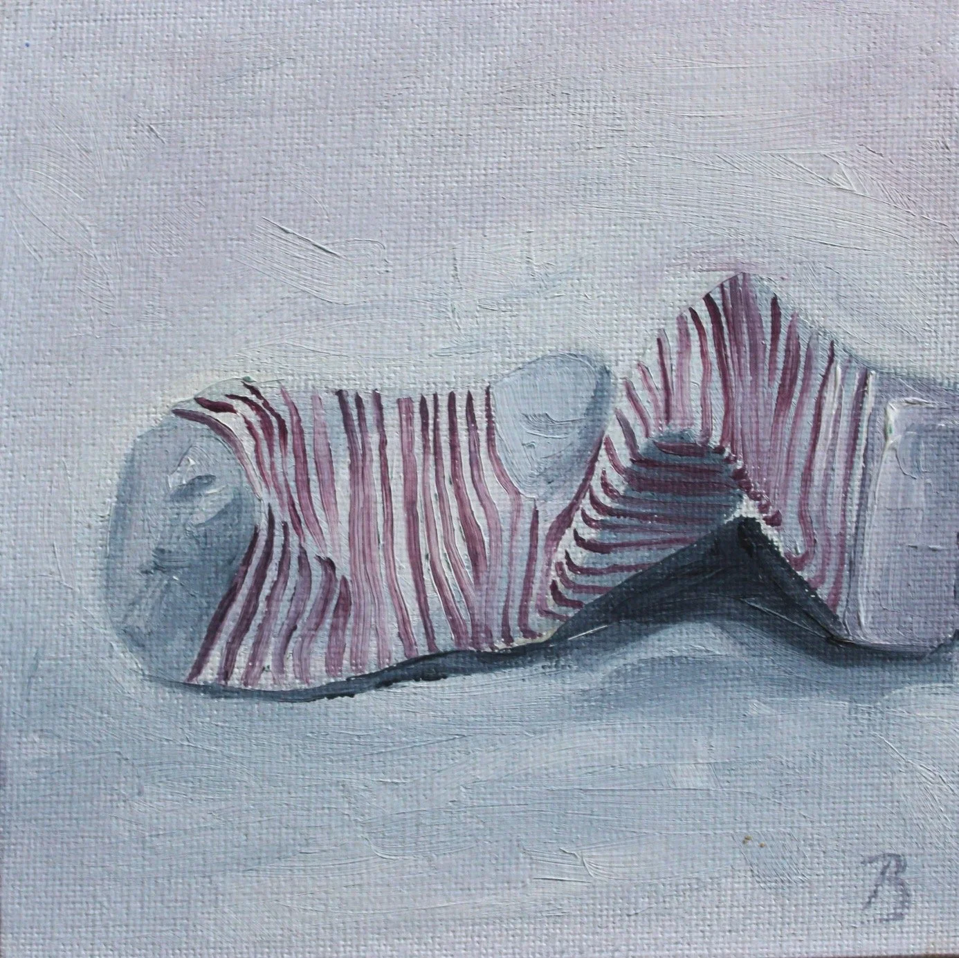 Sock 2, 6 x 6, Oil on Canvas Panel