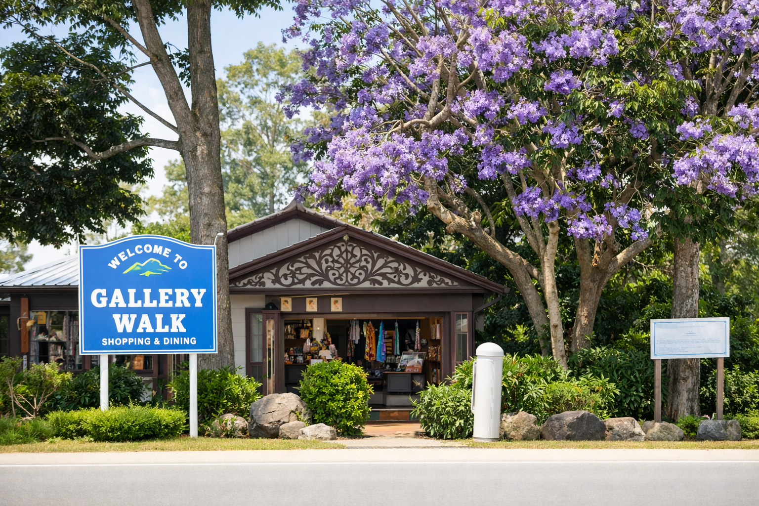 Just a short walk from this Tamborine Mountain accommodation, Gallery Walk offers boutique shopping, cafés and local dining surrounded by lush rainforest and village charm.