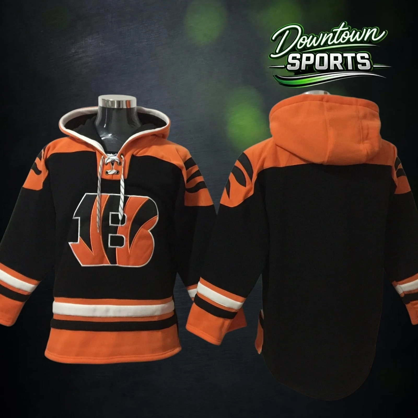 Cincinnati Bengals 47 Brand NFL x NHL Crossover Hockey Hoodie