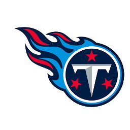 The Tennessee Titans logo featuring a flaming blue circle with a 'T' and three red stars.