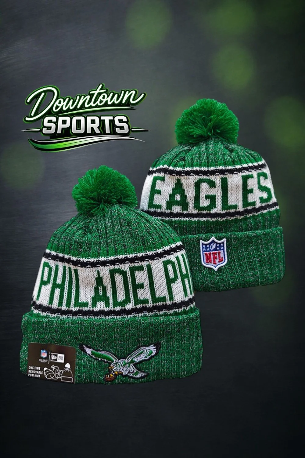 Kelly Green Philadelphia Eagles Alternative NFL officially licensed Beanie – New Era 2024-25