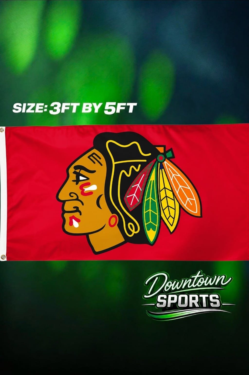 Chicago Blackhawks NHL Team Flag – Full Size 3ft by 5ft