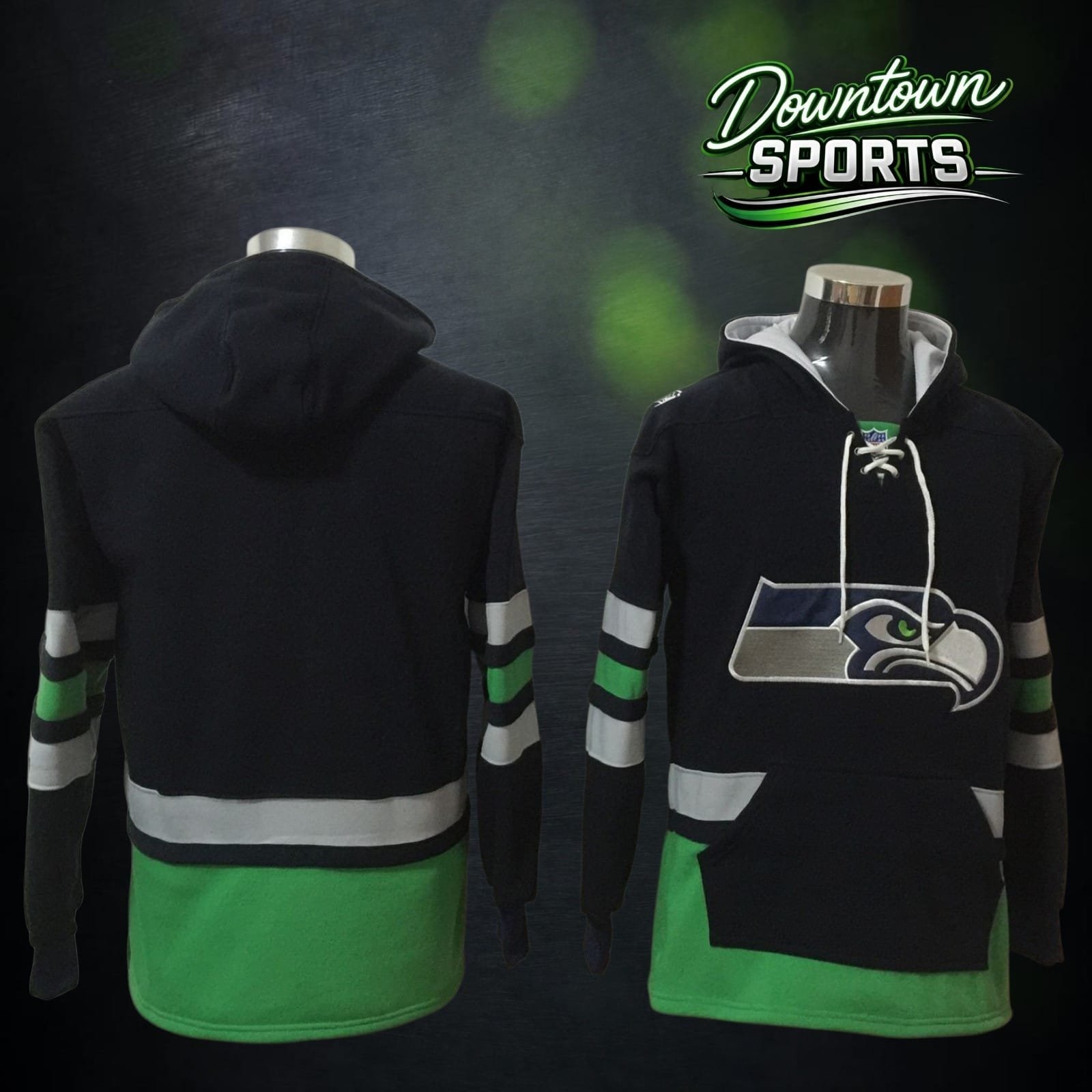 Seattle Seahawks 47 Brand NFL x NHL Crossover Hockey Hoodie