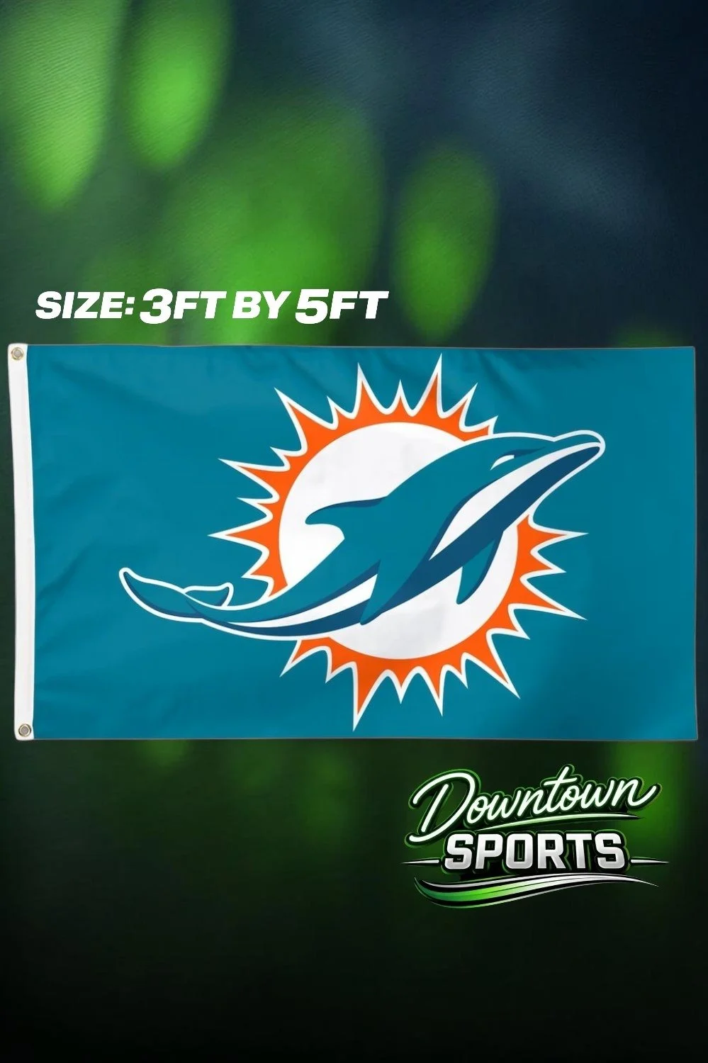 Miami Dolphins, NFL Team Flag – Full Size 3ft by 5ft