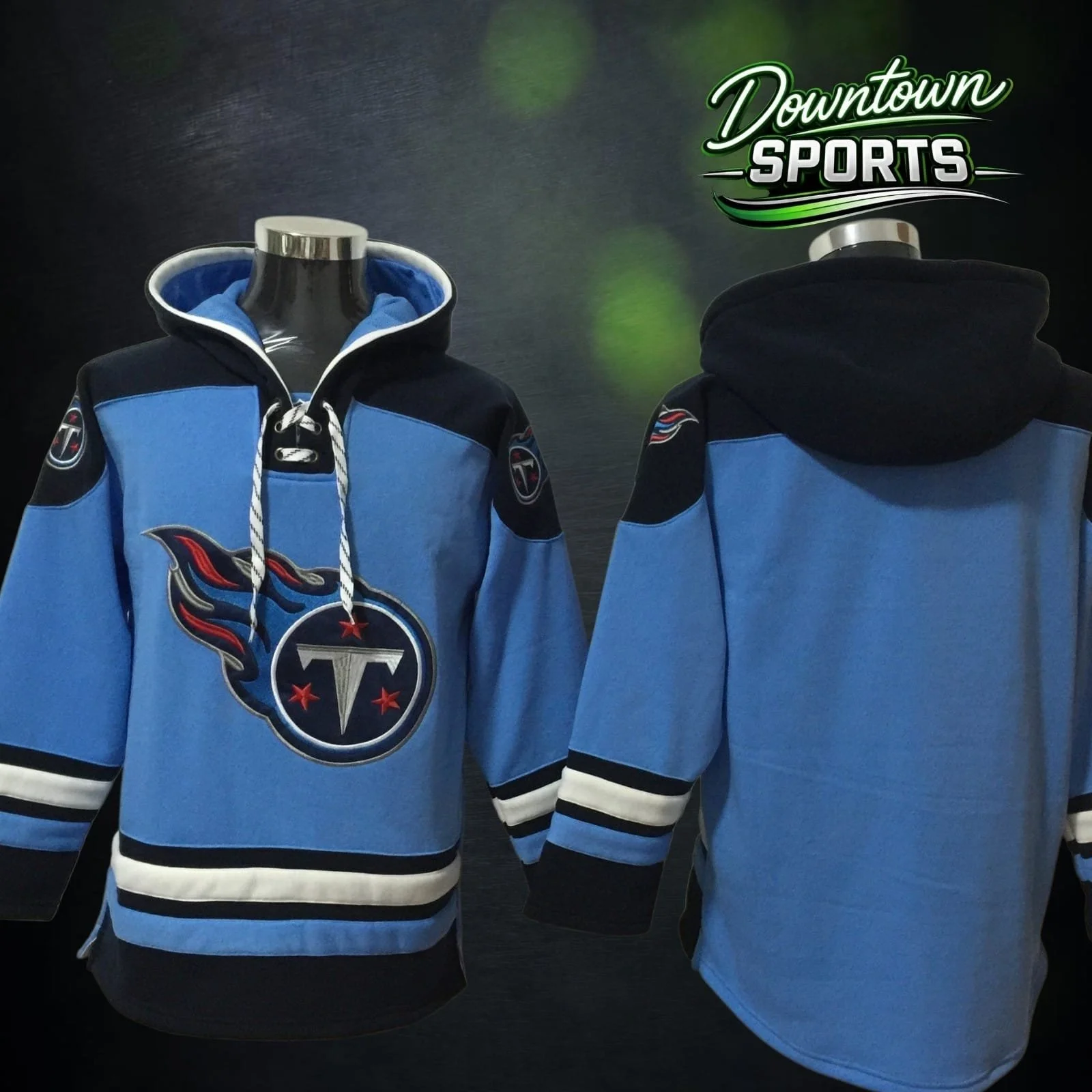 Tennessee Titans 47 Brand NFL x NHL Crossover Hockey Hoodie