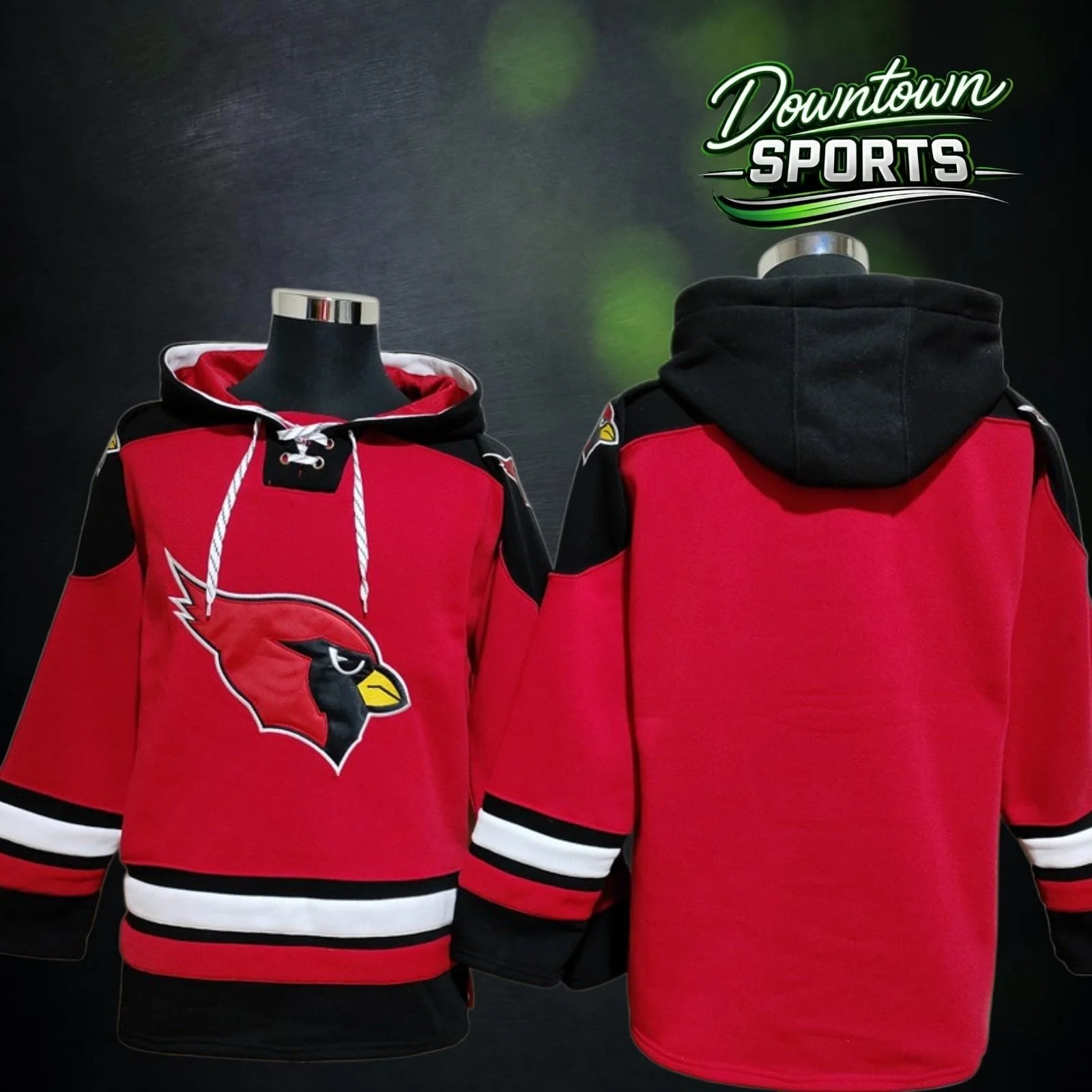 Arizona Cardinals 47 Brand NFL x NHL Crossover Hockey Hoodie