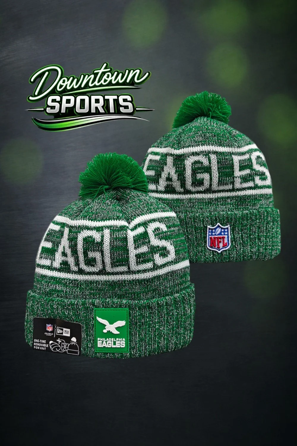 Kelly Green Philadelphia Eagles Alternative NFL officially licensed Beanie – New Era 2024-25