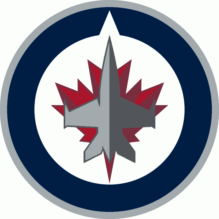 Logo featuring a gray fighter jet silhouette with red starburst background inside a circular navy blue and gray border