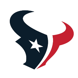 Logo of the Houston Texans football team, featuring a stylized bull's head with a star as the eye.