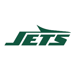 New York Jets logo featuring the word 'JETS' with a stylized jet plane graphic above the text