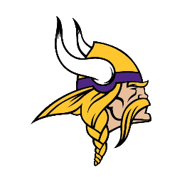 Illustration of a Viking with a horned helmet, long blond hair, and a mustache.