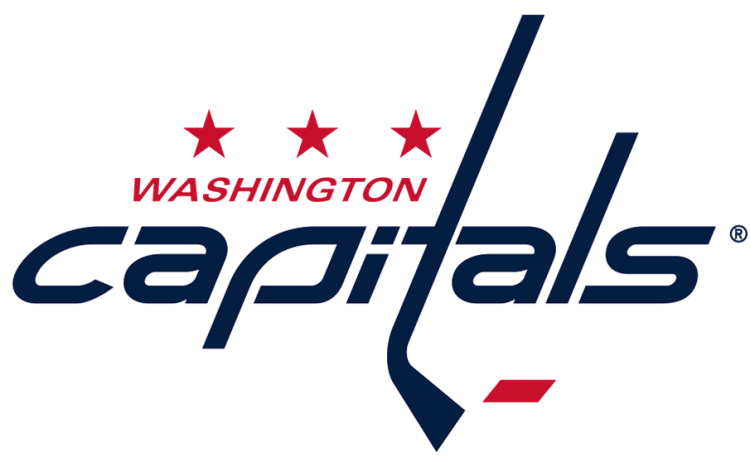 Washington Capitals hockey team logo with red stars and stylized text