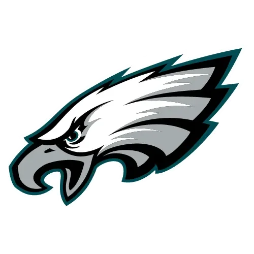 Logo of an eagle's head in white, gray, black, and teal colors with an aggressive expression.