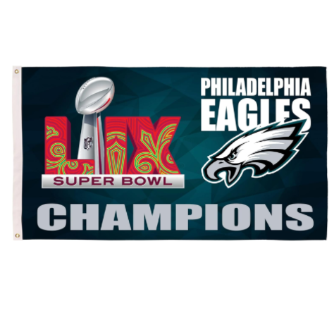 Philadelphia Eagles Superbowl LIX, NFL Team Flag – Full Size 3ft by 5ft