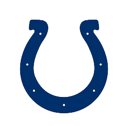 Indianapolis Colts logo featuring a navy blue horseshoe on a white background.