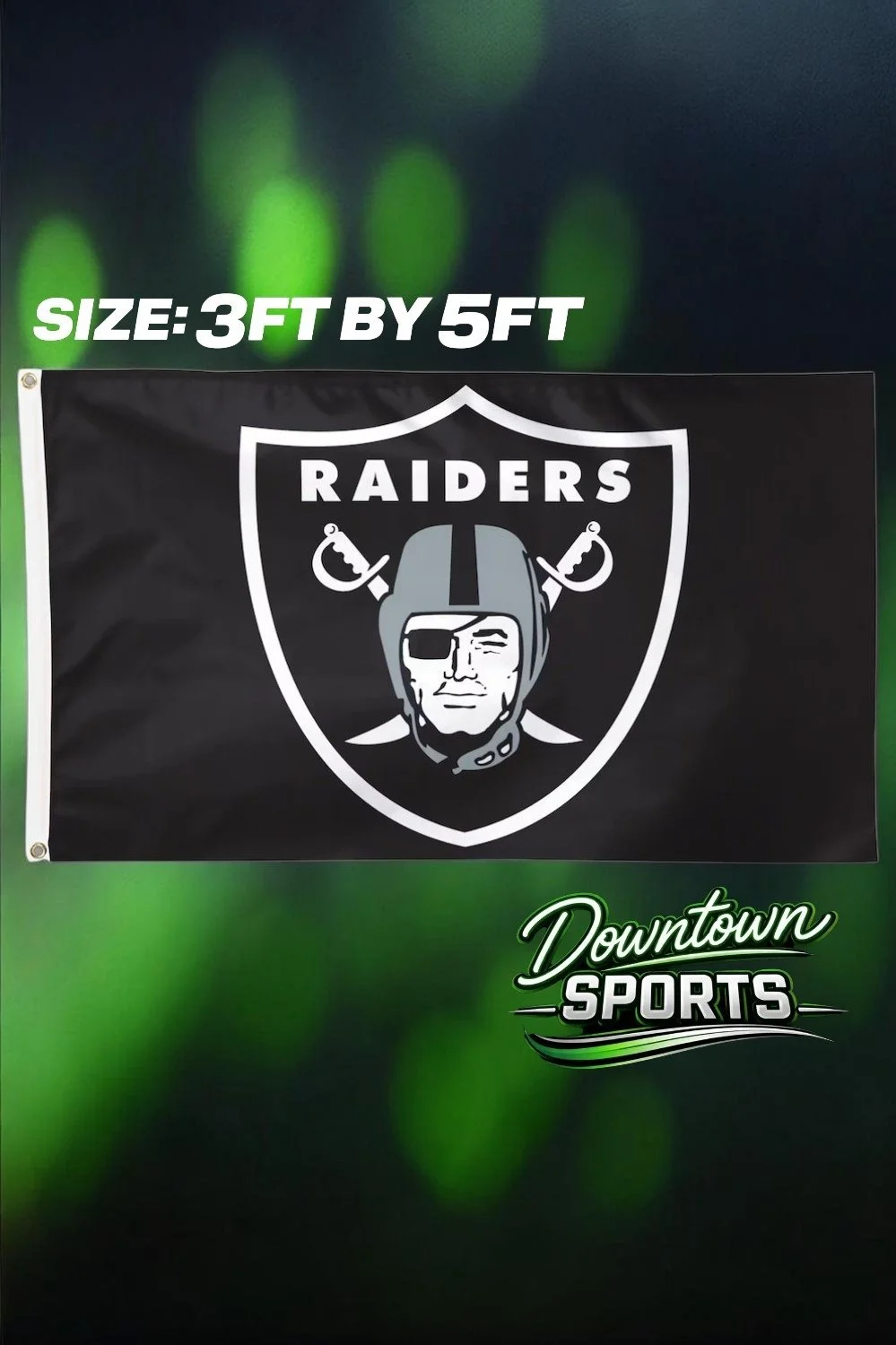Las Vegas Raiders, NFL Team Flag – Full Size 3ft by 5ft