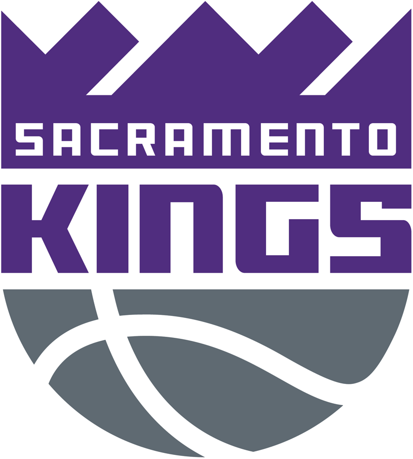 Sacramento Kings NBA team logo featuring purple mountain peaks and a gray basketball.
