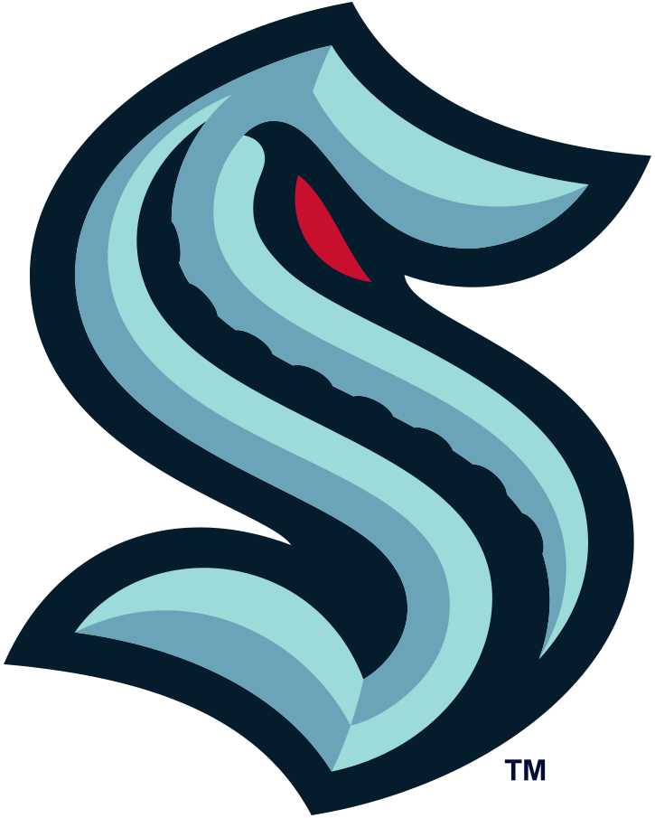 Stylized letter S in shades of blue with red eye detail, representing the Seattle Mariners logo.