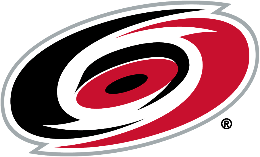 A stylized, spiral logo with black, red, white, and gray colors.