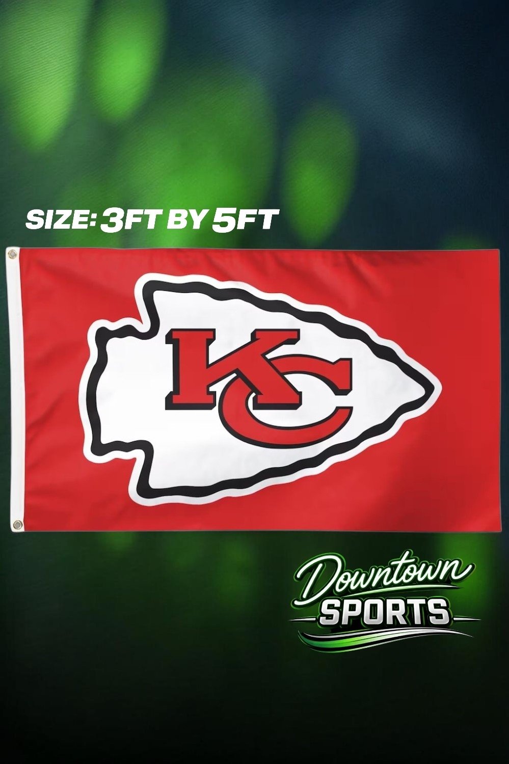Kansas City Chiefs, NFL Team Flag – Full Size 3ft by 5ft