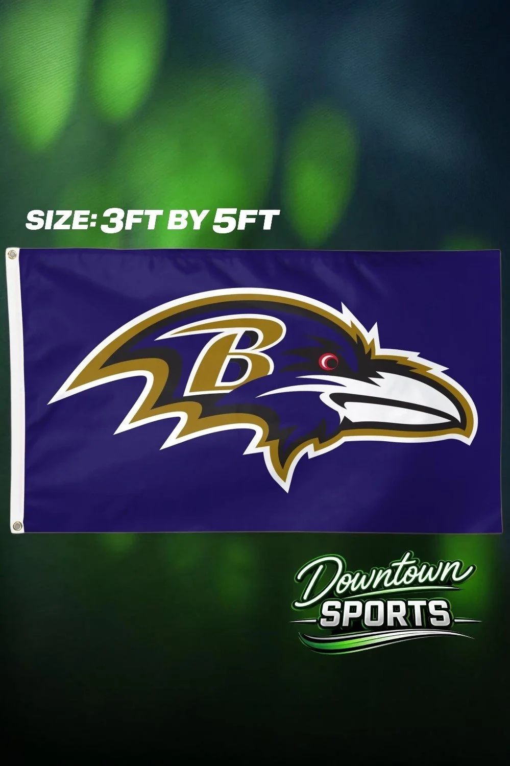 Baltimore Ravens, NFL Team Flag – Full Size 3ft by 5ft