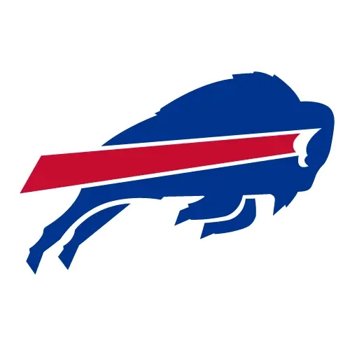 Buffalo Bills logo featuring a blue buffalo with a red streak across its face.